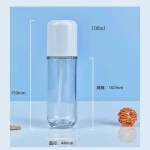 High Grade Transparent PET80ml 100ml 120ml Perfume Bottle with White round Cap Pump Sprayer Thick Wall Empty Bottle
