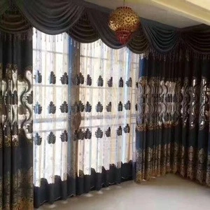 high quality 100% polyester embroidered sheer curtains