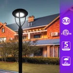 High quality Aluminum led garden lighting yard pole lamp dlc post top lamp outdoor post top area led outdoor light garden lamp