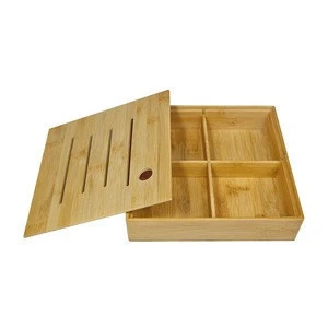 High quality bamboo storage organizer bamboo dried fruit tray