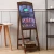 Import High quality Creative coffee shop advertising board household chalk solid wood shop lighting small blackboard stand from China