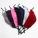 High quality custom wholesale party reusable facemask adult kids fashion designer face mask with zipper to drink