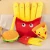 Import High Quality Cute Pizza Fries And Burger Shaped Plush Pillow Stuffed Cartoon Fast Food Soft Toy Sofa Cushion For Decoration from China