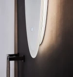 High quality environmental protection high-definition oval bathroom mirror anti-fog LED mirror