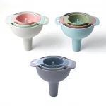 High quality food grade kitchen multifunctional water tea coffee liquid oil plastic mini funnel