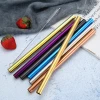 High quality juice bubble straw 215*12mm stainless steel milk tea straw