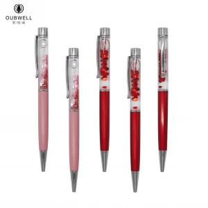 high quality  liquid pen floating pen shinning ball point pen