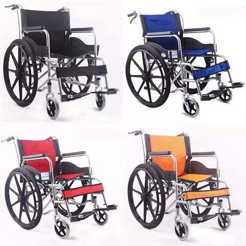 High Quality Manual Wheelchair 24 Inch Solid Tire Wheelchair With Armrest for sale