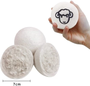 High quality pure wool Laundry Balls New Zealand wool natrual wool dryer balls organic laundry dryer balls