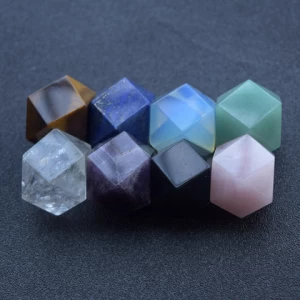 High Quality Rose Quartz Crystal Polyhedron -  1Inch Natural Clear Quartz Crystal Polyhedron Dodecahedron Dice