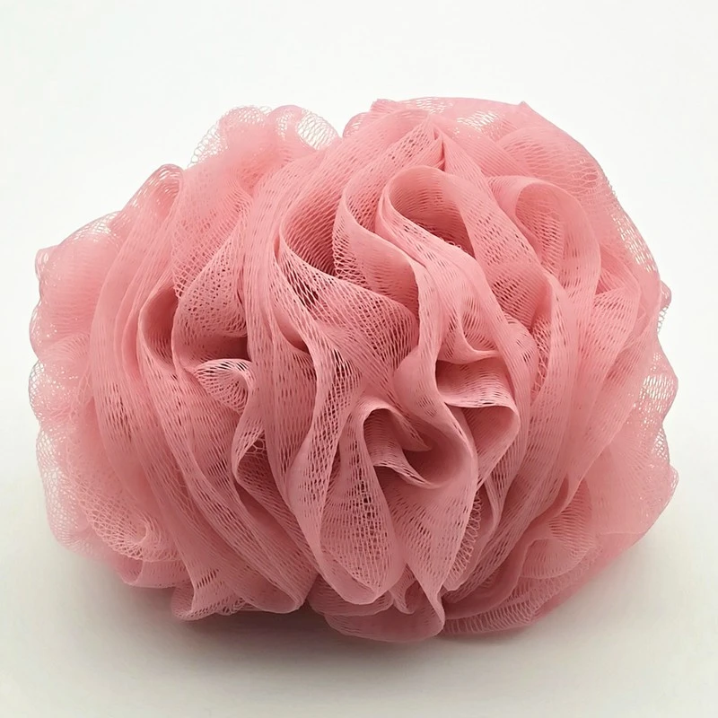 High quality shower blooming bath puff sponge ball / loofah sponge with handle