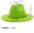 High Quality Two Tone  Green Women&#39;s  Fedora Hat With Pu Belt