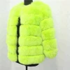 High quality winter arctic fox fur with detachable leather jackets for women