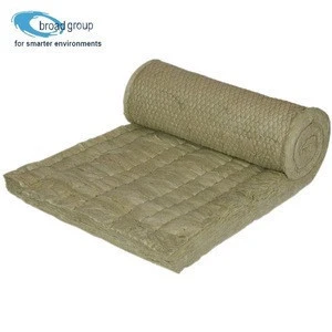 High temperature heat resistant wire mesh rock wool blanket insulation
