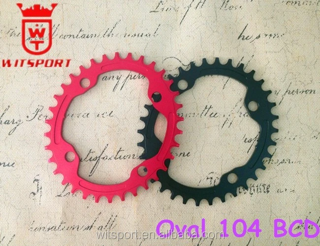 hot sale 32 T anodized sandblasting narrow wide teeth chainring for 9, 10, 11 Speed 104bcd crank