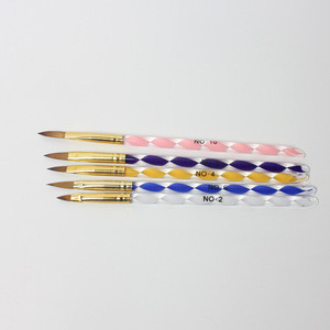 Hot sale 6pcs/lot Nail Art Brush Pens UV Gel polish Painting Drawing  Brushes