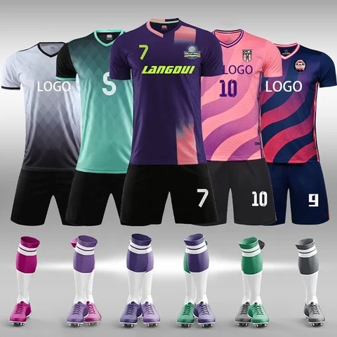 Hot Sale Digital Printing Football Jersey Sport Men Soccer Jersey Shirt Set