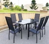 Hot sale garden outdoor steel material cafe chair and table set