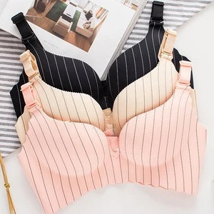 Hot Sale new design stripe low price wholesale high quality 34 plus size bra