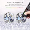 Hot selling fashion accessory Mosang Diamond Four Claw Womens Earrings S925 Sterling Silver Small Earrings