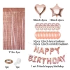 Hot Selling Foil Happy Birthday Balloons Gold Silver Birthday Party Decoration Set Supplies Foil Curtain Backdrop Decor Kit
