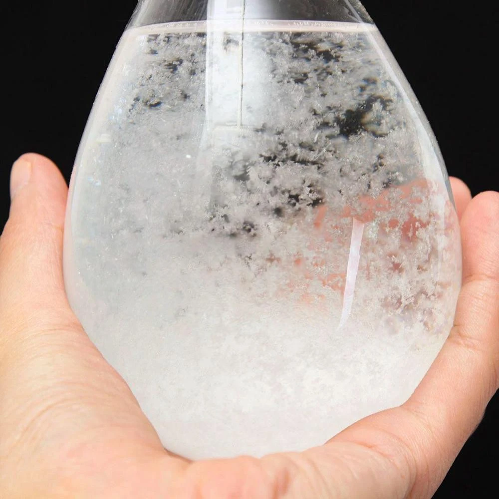 Hot Weather Forecast Crystal Tempo Drops Water Shape Storm Glass Home Decor 6*12cm