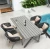 Import Hotel New design outdoor garden furniture powder coating aluminium dining set long table with 6 or 8 chairs rope furniture from China