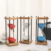 Hourglass sand clock with bame frame