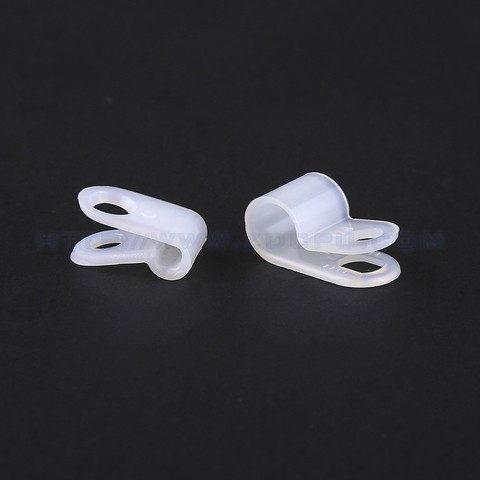 Household Desk R-Type Fixing Silicone Rubber Nylon Pvc Plastic Cable Management Wire Clip