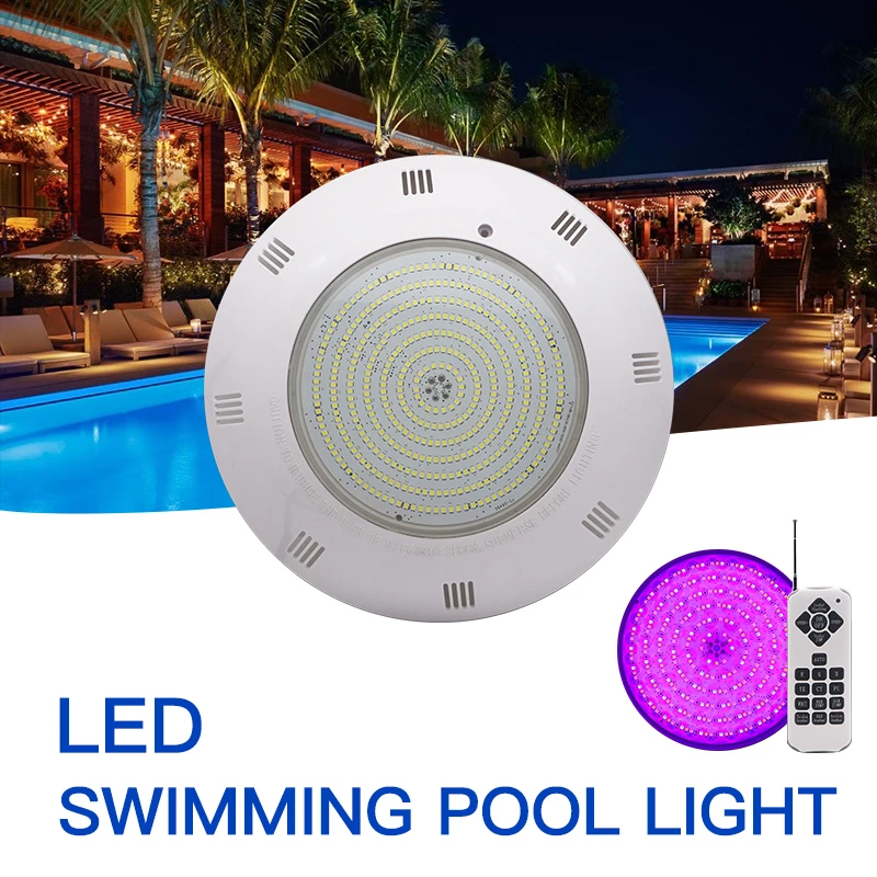 Huaxia 42watt RGB  Remote Control 298mm PC LED Wall Mounted Resin Filled Underwater Swimming Pool Light