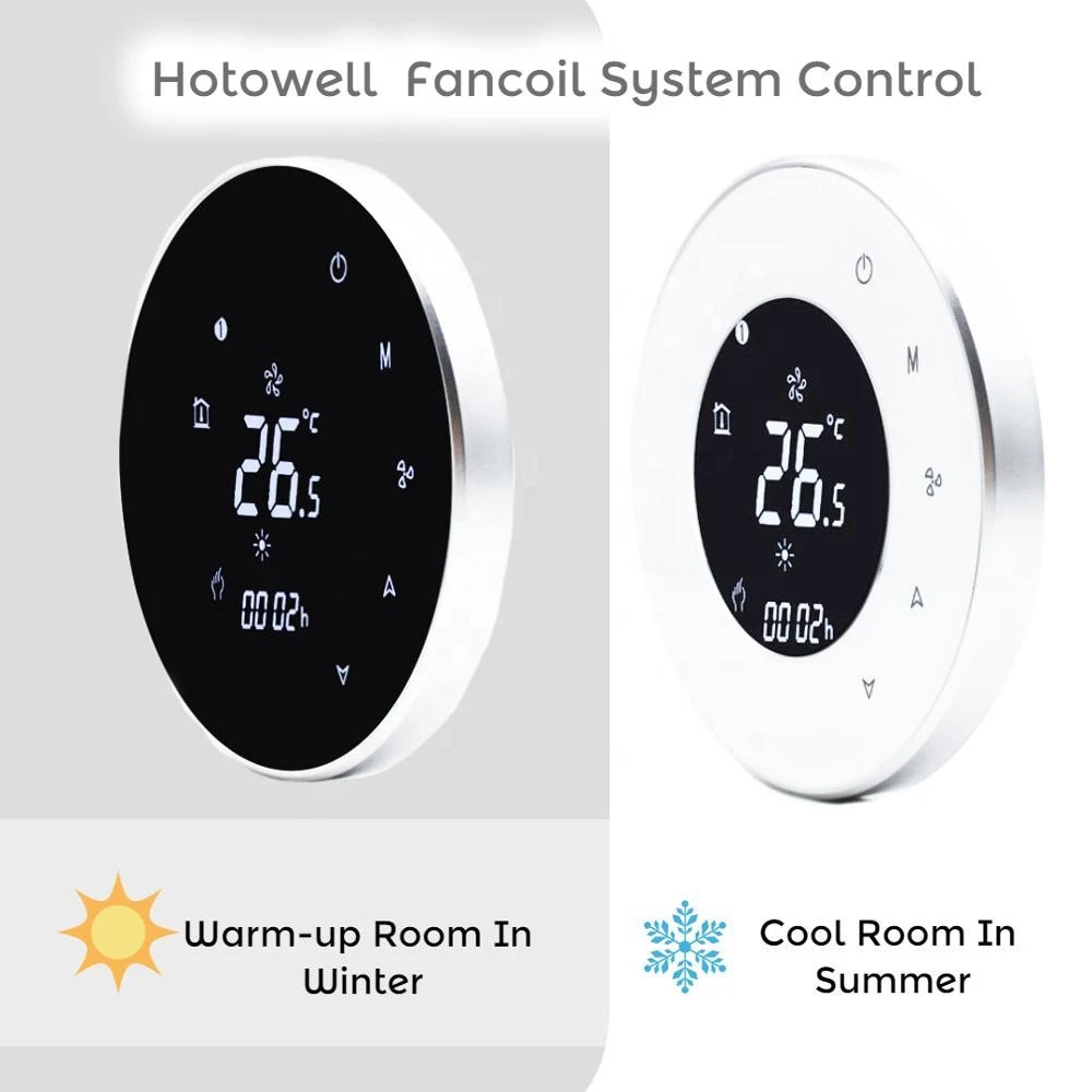 HVAC Systems Wall Air Conditioner Round Nest FCU Wi Fi Thermostat