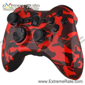 Hydro Dipped New Red Camouflage Controller Shell For XBOX 360 Wireless Housing With Full Set Repair Button Kits