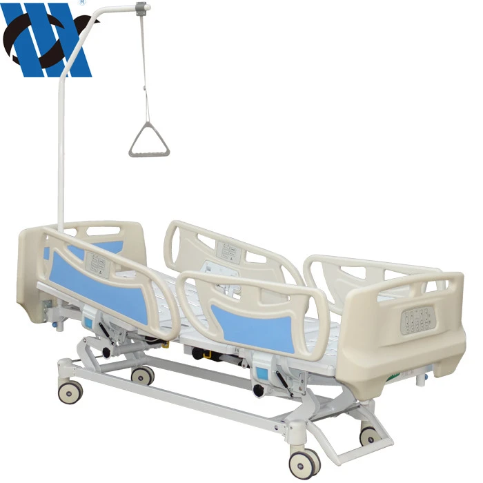 ICU Emergency 5 Function Electric Hospital Ambulance Bed with Monkey Bar Medical Bed Patients