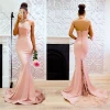 In stocks latest women sexy backless  pencil dress satin evening dress for party