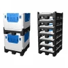Industrial FLC  warehouse storage bins plastic folding pallet box crate with lid
