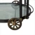 Import Industrial/Home Iron Bar Cart/Trolley with Clear Glass Top from India