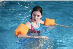 Inflatable armband swim ring for kids and adults