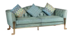 Inspired Italian reproduction antique hotel lobby furniture green retro sofa