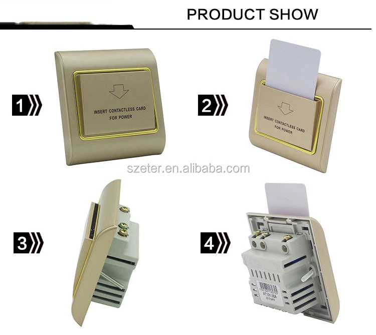 Intelligent Hotel Energy Saver  Hotel Room Power Saver Switch With RFID Card 125Khz Or 13.56Mhz  Suppliers