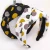 Import Japanese and Korean version of simple polka dot wide side knotted fabric headband adult hair accessories from China