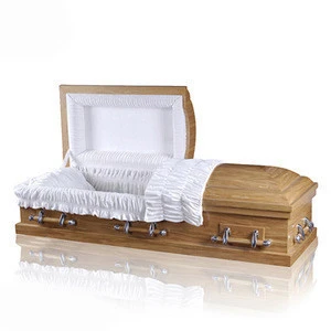 JS-A097 American style casket with metal handles