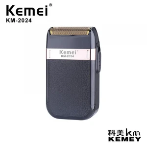 kemei KM-2024 Rechargeable cordless shaver for men twin blade reciprocating beard razor facecare