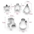Import Kids baking cookie tools 5pcs stainless steel christmas sandwich cookie cutter set with blister card from China