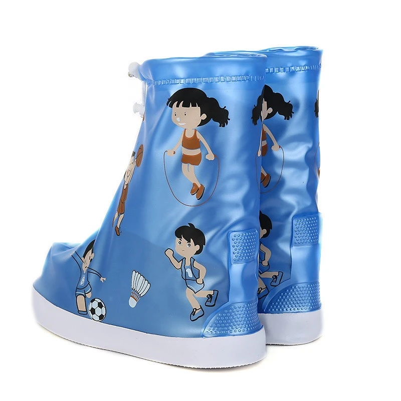 Kids&#x27; unisex hot sale waterproof zipper rain boots for indoor and outdoor non-slip running safety  wearable shoecovers