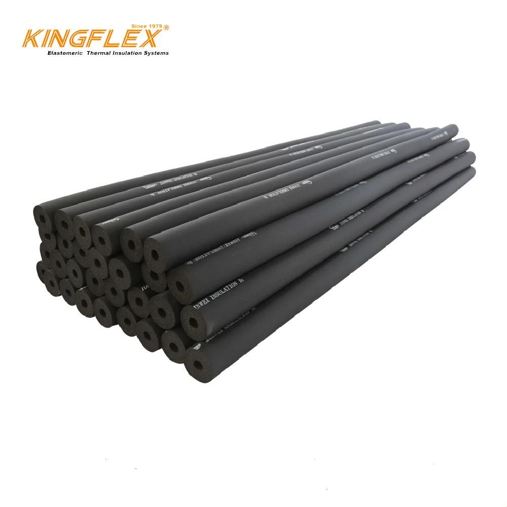 KINGFLEX Brand Closed cell black polyurethane rubber foam pipe insulation