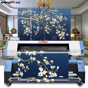 Kingjet direct digital textile printing machine flag banner polyester nylon fabric printer inkjet dye sublimation printer