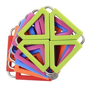 Kitchen Heat ResistantTable Dish Mat/ Silicone Insulated Hot Pads  Foldable silicone trivet mat heat resistant pot holder