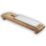 Kitchen Knives Bamboo Sharpening Stone Sink Bridge Holder