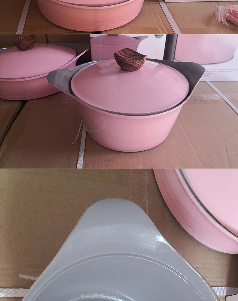 Korean style nonstick cookware sets with granite coating