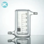 Lab Glassware Glass Reactor 200ml Jacketed beaker uses in laboratory
